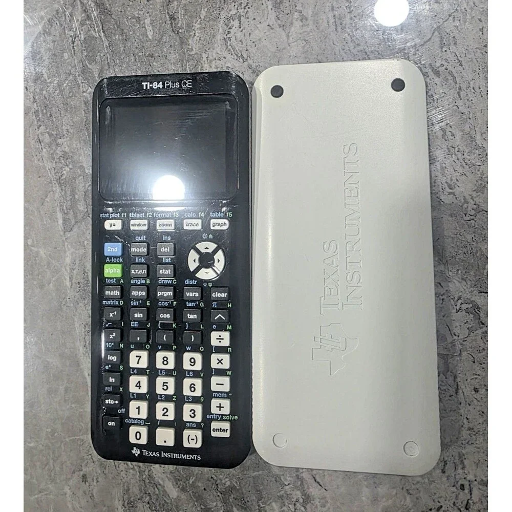 TEXAS INSTRUMENTS TI-84 PLUS CE GRAPHING CALCULATOR BLACK & WHITE
